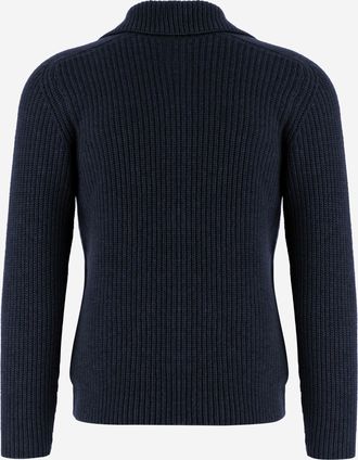 Tagliatore Mens Virgin Wool Sweater Navy