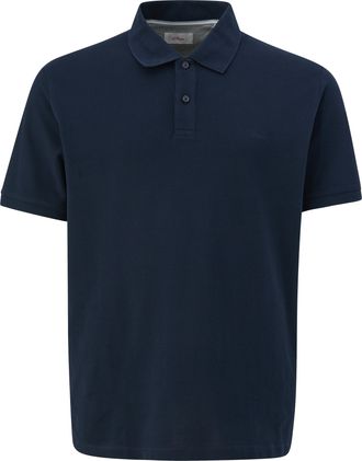s.Oliver Poloshirt, Herren, Gr. XXL, blau, Piqu&eacute;, Obermaterial: 100% Baumwolle, S.OLIVER MEN BIG SIZES, unifarben, normal h&uuml;ftbedeckend, Rundhals, B&uuml;ndchen, Sh