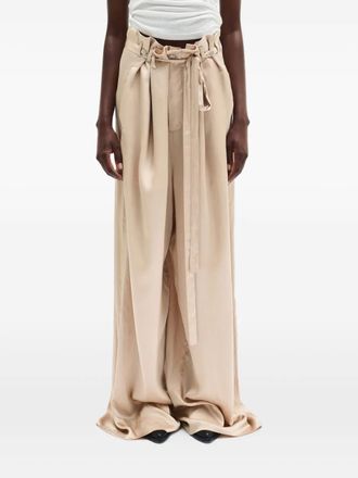 Ann Demeulemeester Pantaloni Odit a gamba ampia - Toni neutri