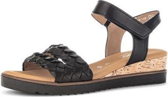 Gabor Ankle Strap Wedge Sandal in Black at Nordstrom, Size 10.5Us