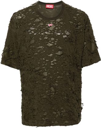 Diesel T-BOXT-Q3 cotton T-shirt - men - Cotton/Elastane/Polyester - M - Green