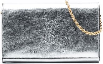 Saint Laurent Pre-owned Saint Laurent Crinkled Metallic Calfskin Belle de Jour Chain Clutch Ladies GUE559075Y0119