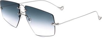 Eyepetizer David C.1-12F Mens Sunglasses Silver Size 57