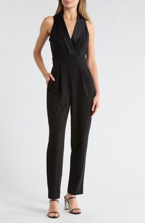 Eliza J Straight Leg Jumpsuit in Black at Nordstrom Rack, Size 14