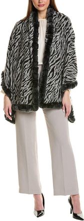 La Fiorentina Reversible Leopard Print Wool Wrap