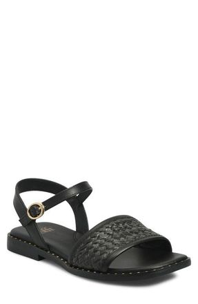 S&ouml;fft Elrose Ankle Strap Sandal in True Black at Nordstrom, Size 8.5