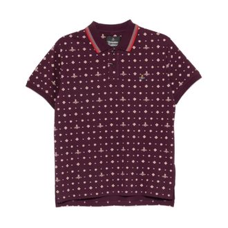 Vivienne Westwood Polo Shirts, male, Red, Size: 2XL Classic Polo Ikat
