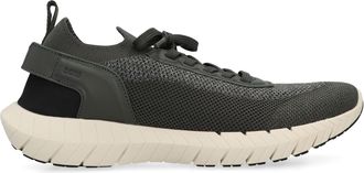 HUGO BOSS Mens Low-Top Sneakers Green Polyester Trainers