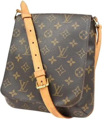 Louis Vuitton Pre-owned Cross Body Bags, female, Brown, Size: ONE SIZE Pre-owned Canvas Cross Body Bag