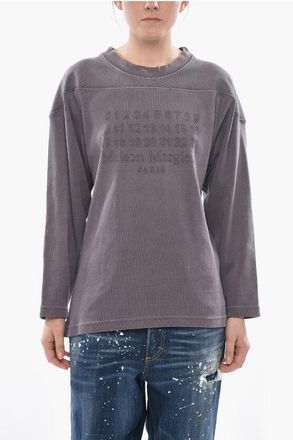 Maison Margiela MM1 Crewneck Sweatshirt With Front Embroidery size Xs