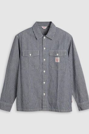 Levi's Camisa de manga larga Worker - Hombre - XL - Azul / Washington Stripe Ii