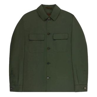 Incotex Casual Shirts, male, Green, Size: 2XL 720 Giacca