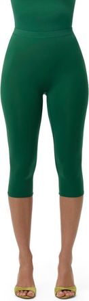 Naked Wardrobe Capri Leggings in Jungle Green at Nordstrom, Size X-Small
