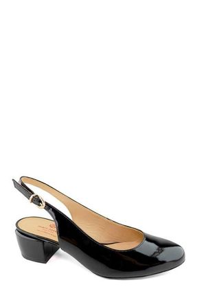 Marc Joseph New York Broad St Slingback Leather Pump in Black Soft Patent at Nordstrom, Size 8.5