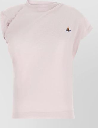 Vivienne Westwood asymmetric cotton draped logo t-shirt