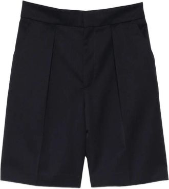Victoria Beckham Elasticated Back Waistband Wool Blend Tailored Shorts