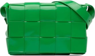 Bottega Veneta Pre-owned Bottega Veneta Patent Intrecciato Cassette Crossbody B09976054Q