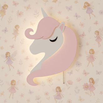 OEM Luz Nocturna Led De Unicornio Y Poni - Montaje En Pared Para Habitaci&oacute;n Infantil