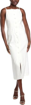 Rebecca Taylor Stretch Linen-Blend Midi Dress