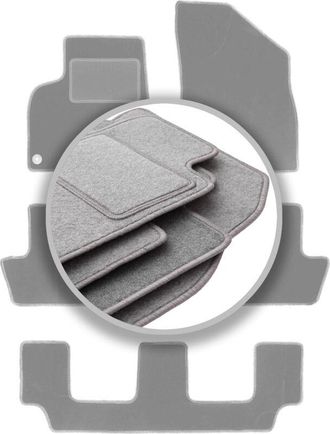 OEM Alfombrillas Gris Ceniza Para Peugeot 5008 I 7 Plazas (2009-2017)