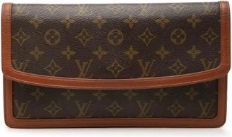 Louis Vuitton Pre-owned Pochette Dame - Dames - Vintage Clutch - Bruin - ONE Size - Leer - Vintage