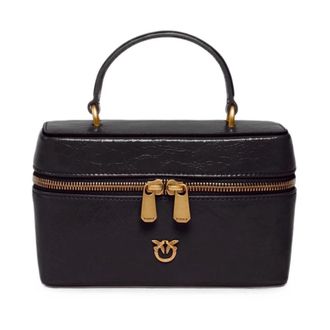Pinko Vanity Soft Mini Handtas - Dames - Handtassen - Zwart - ONE Size - Leer - Tassen