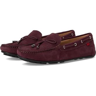 Marc Joseph New York Riverview Flats Womens Wine Nubuck Slip On Loafer GAL1913