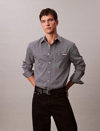 Calvin Klein Camisa Con Botones Holgada De Sat&eacute;n