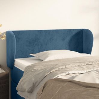 vidaXL Cabecero De Terciopelo Azul Oscuro 93x23x78/88 Cm Vidaxl