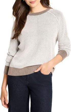 Nic+Zoe Textured Crewneck Sweater in Black Multi at Nordstrom Rack, Size Xx-Large