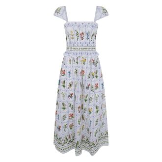 Farm Rio Tropical Porcelain Maxijurk - Dames - Maxi kleedjes - Veelkleurig - S - Katoen - Kleedjes