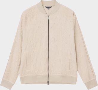 John Varvatos Mens Evie Tonal Embroidered Bomber Jacket