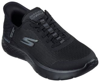 Skechers Slip-On Sneaker SKECHERS GO WALK FLEX-GRAND ENTRY, Damen, Gr. 35, schwarz (schwarz, uni), Textil, unifarben, Schuhe Slip-On Sneaker, Slipper mit Slip-