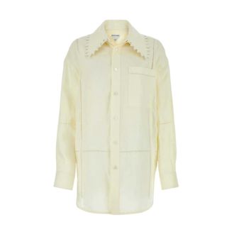 Bottega Veneta Heren, Overhemden, Geel, Maat: 2XS Linnen