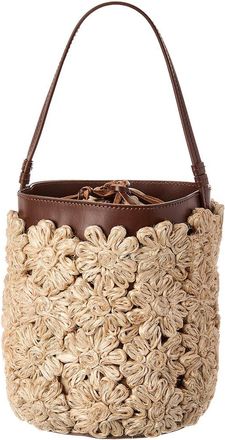 Poolside The Ravello Floral Straw Bucket Bag