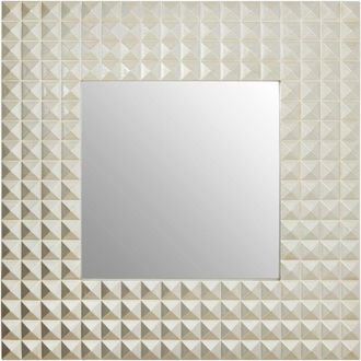 Premier Housewares Champagne Finish 3D Geometric Wall Mirror