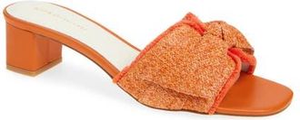 Koko + Palenki Samantha Raffia Slide Sandal in Carrot Raffia at Nordstrom, Size 7.5