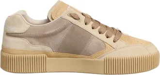 Dolce & Gabbana Beige Leather Miami Low Top Sneakers Men Mens Shoes