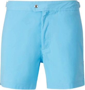 Tom Ford COMPACT POPLIN SWIM SHORTS Size: 52, colour: BLUE