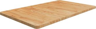 vidaXL Encimera Ba&ntilde;o Madera Maciza Tratada Marr&oacute;n Claro 100x60x2,5 Cm Vidaxl