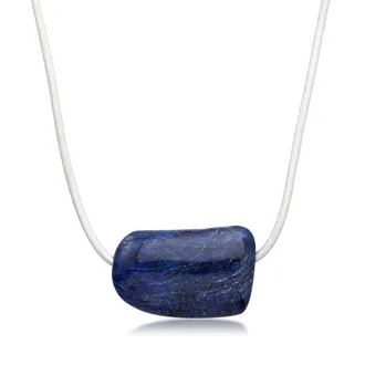 Ross-Simons Sapphire Bead Necklace With Adjustable White Leather Cord