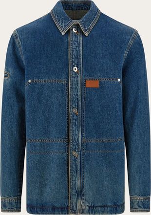 Ferragamo Uomo Camicia work Blu