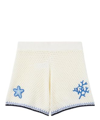 MC2 Saint Barth Cream Textured Knit Shorts