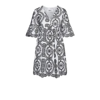 Silvian Heach Abito con Motivo Grafico e Dettagli Ricercati - Dames - Korte kleedjes - Zwart - XS - Leer - Kleedjes