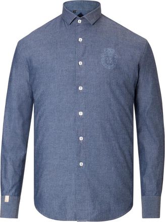 Billionaire Boys Club Shirt Silver Cut Daniel - Heren - Casual Overhemden - Blauw - XS - Katoen - Overhemden