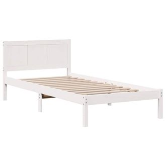 Berkfield Home White Wood Bed Frame White Wood 100 x 200 cm Durable