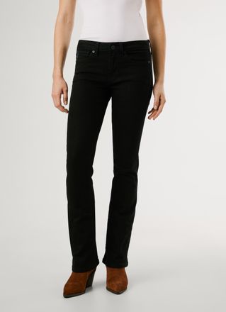 Pepe Jeans London Bootcut-Jeans PEPE JEANS BOOTCUT LW, Damen, Gr. 29, L&auml;nge 32, clean deep schwarz, Denim/Jeans, Obermaterial: 98% Baumwolle, 2% Elasthan, bootcut fit l