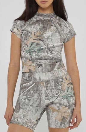 Guess x RealTree Go Stretch Crop Graphic T-Shirt in Go Realtree Washed Edge at Nordstrom, Size Large