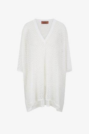 Missoni Weiter Strand-&Uuml;berwurf aus Lurex-Lochstrick