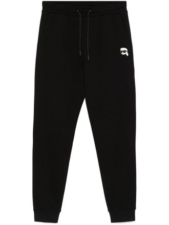 Karl Lagerfeld Karl Ikon-patch track pants - men - Cotton/Polyester/Cotton - S - Black